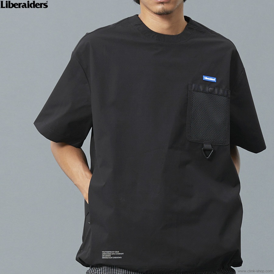 LIBERAIDERS 4WAY STRETCH POCKET TEE (BLACK) #70602