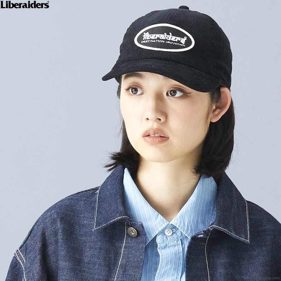 LIBERAIDERS OVAL LOGO CORDUROY CAP (BLACK) #78902