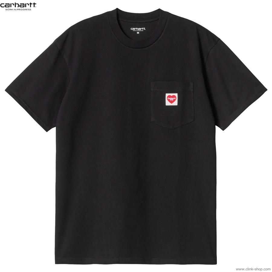 CARHARTT WIP S/S POCKET HEART T-SHIRT (BLACK)