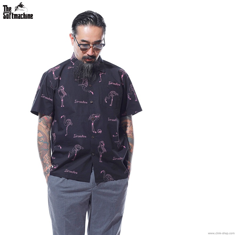 CLINK｜SOFTMACHINE FLAMMA SHIRTS S/S (BLACK)｜東京・吉祥寺 