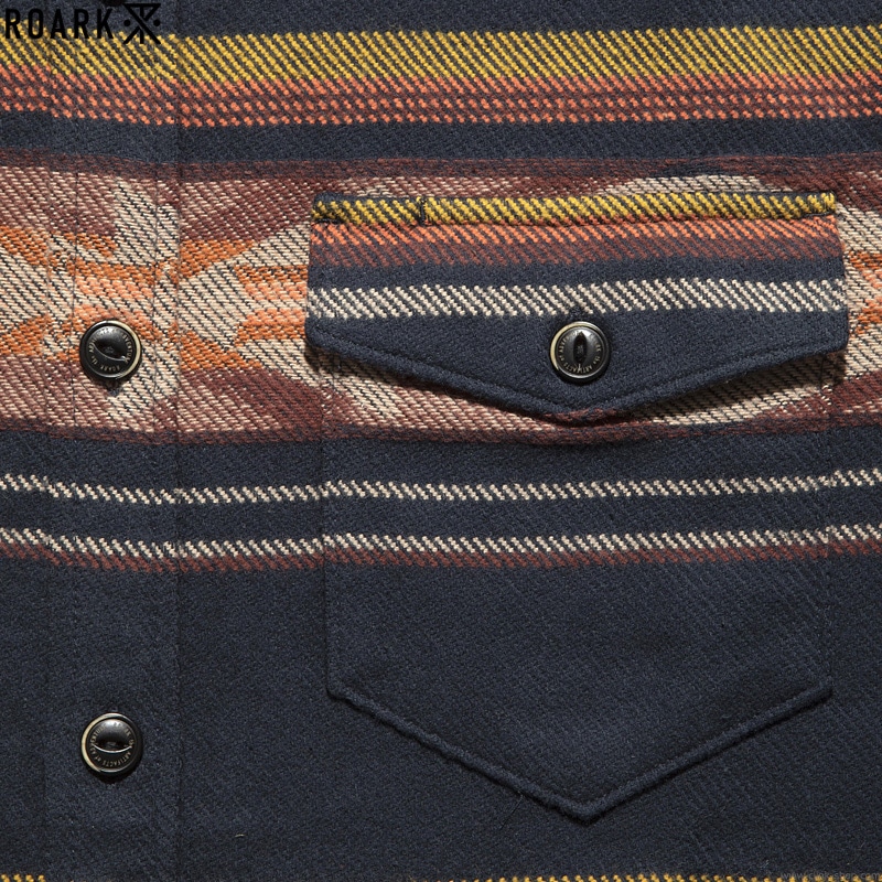 ROARK "ALEUTIA" BLANKET OVERSHIRTS (NAVY)