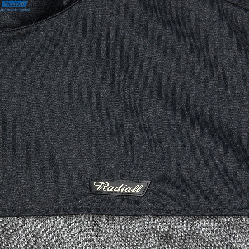 SALE 10OFF RADIALL FLAGS - STAND COLLARED SWEATSHIRT L/S (BLACK) [RAD-23SS-CUT006]