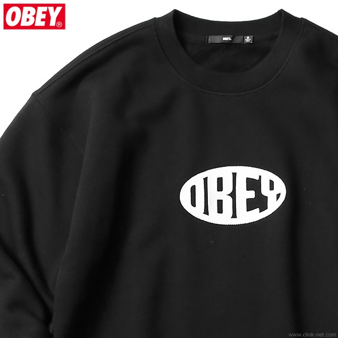 OBEY SPECIALTY FLEECE "SERGE CREW" (BLACK)
