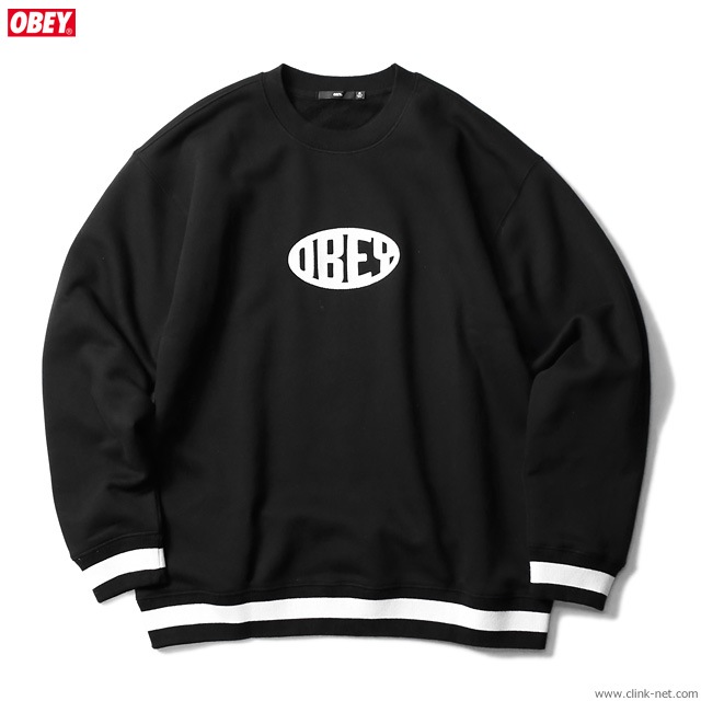OBEY SPECIALTY FLEECE "SERGE CREW" (BLACK)