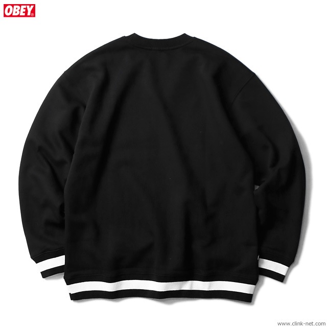 OBEY SPECIALTY FLEECE "SERGE CREW" (BLACK)