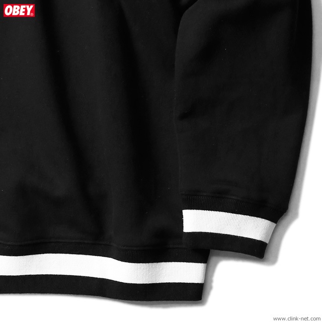 OBEY SPECIALTY FLEECE "SERGE CREW" (BLACK)