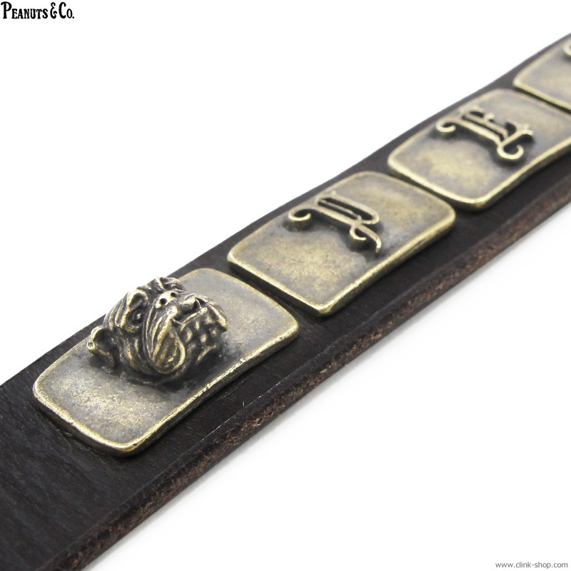 PEANUTS & CO. STUDS BELT (BROWN)
