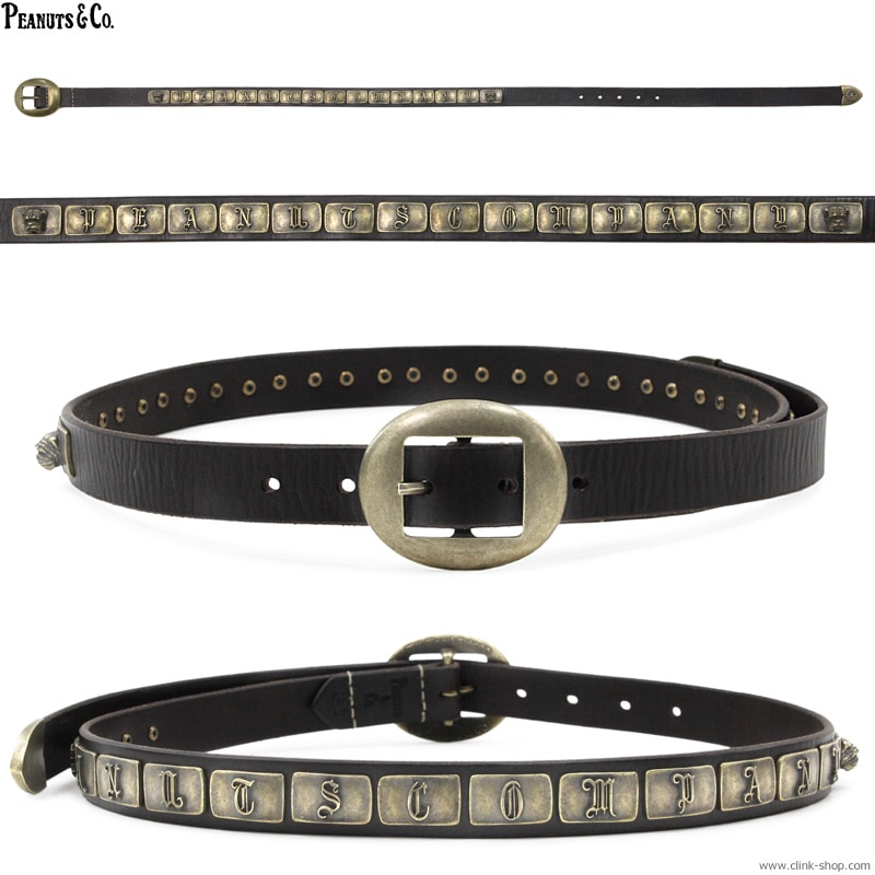 PEANUTS & CO. STUDS BELT (BROWN)