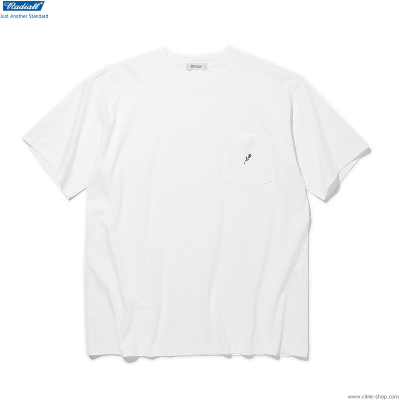RADIALL ROSE - CREW NECK POCKET T-SHIRT S/S (WHITE)