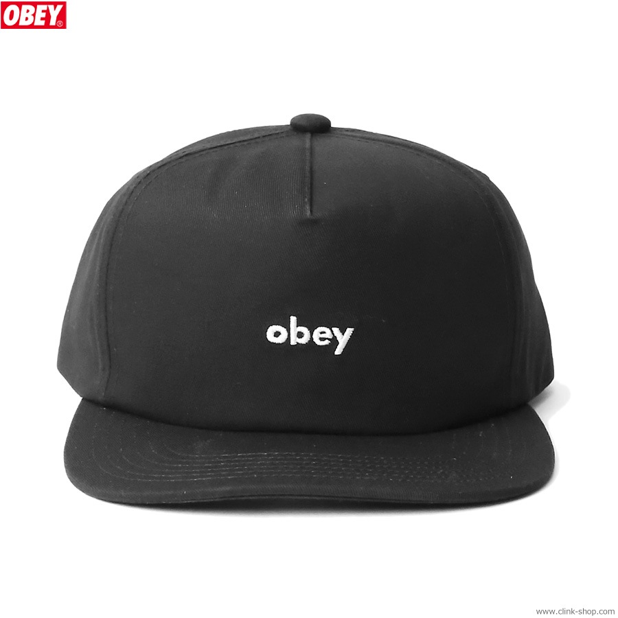CLINK｜OBEY LOWERCASE 5 PANEL SNAPBACK CAP (BLACK)｜東京・吉祥寺