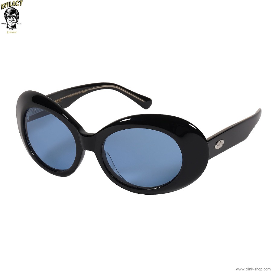 EVILACT EYEWEAR EAGLE - BLACK��A.CLEAR/BLUE LENS [EAE24-20-02]