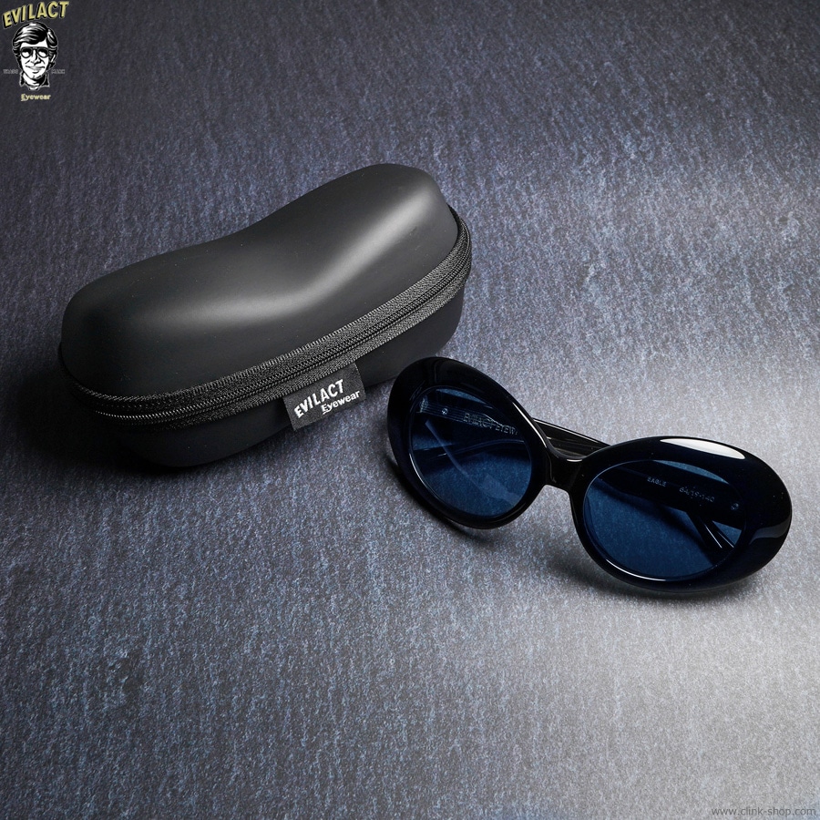 EVILACT EYEWEAR EAGLE - BLACK��A.CLEAR/BLUE LENS [EAE24-20-02]