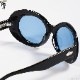 EVILACT EYEWEAR EAGLE - BLACK��A.CLEAR/BLUE LENS [EAE24-20-02]