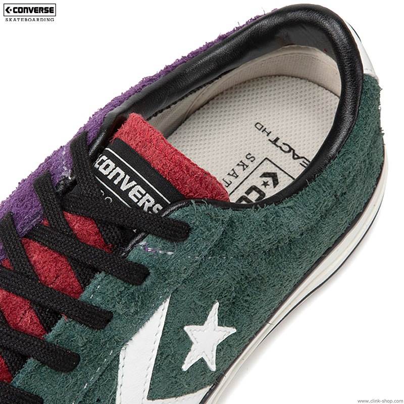 CONVERSE SKATEBOARDING "+ SERIES" PRORIDE SK OX + (GREENREDPURPLE)