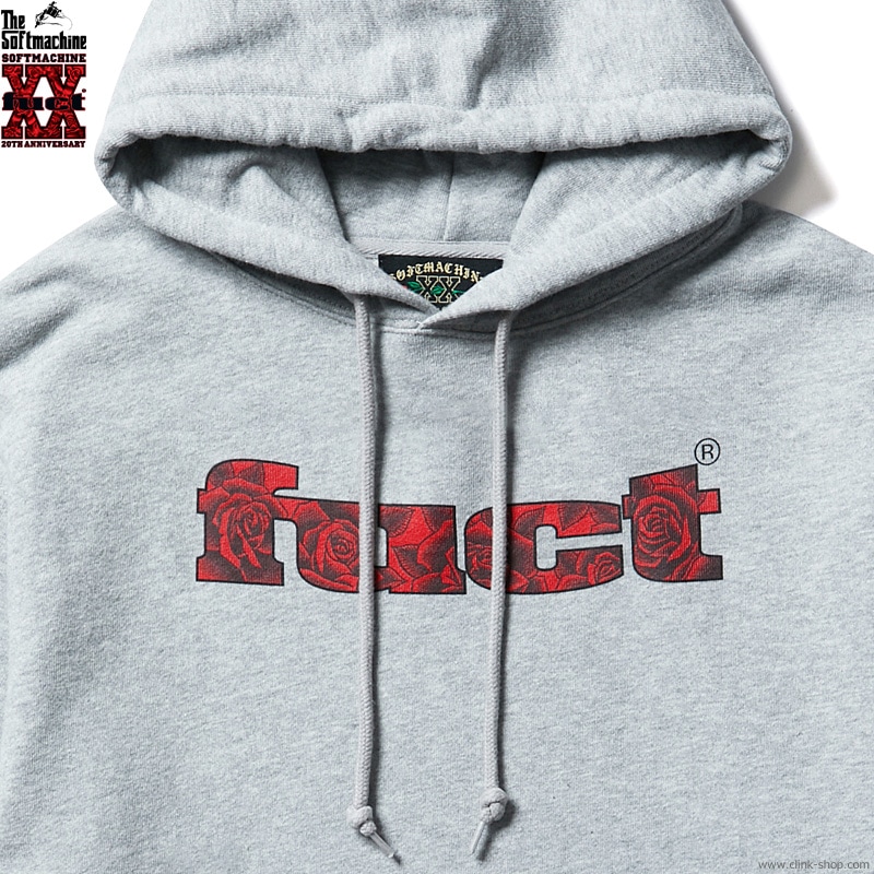 softmachine×fuctのコラボパーカー CLINK｜SOFTMACHINE ROSE FILL FUCT OG LOGO HOODED [FUCT×SOFTMACHINE