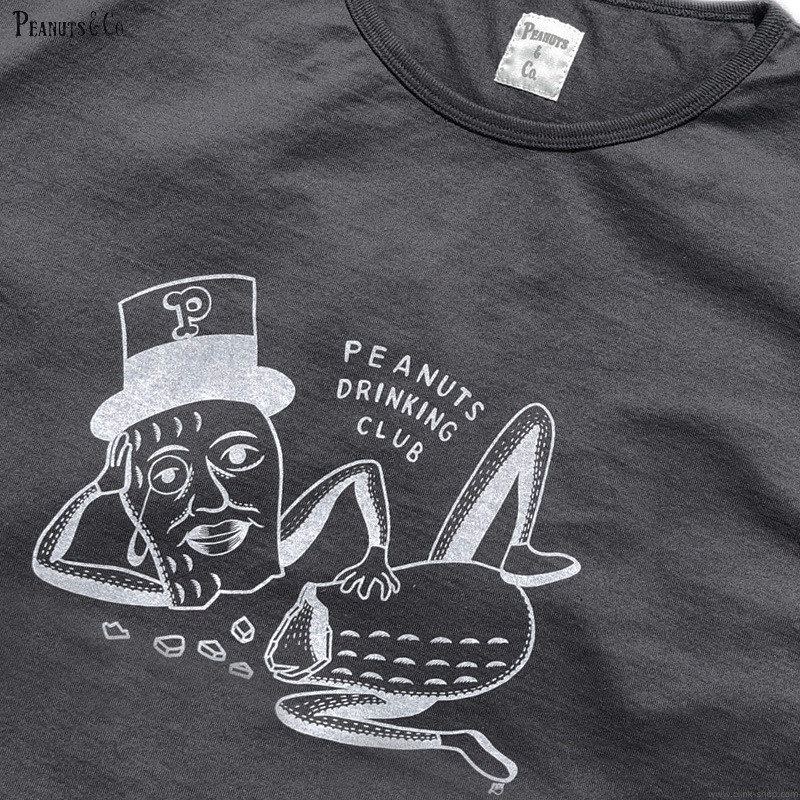 PEANUTS & CO. �� MOTAS COLLABORATION PEANUTS CLUB TEE ��BLACK��