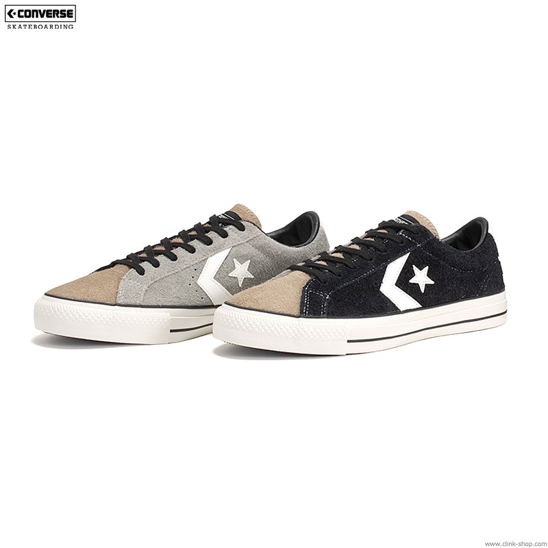 CONVERSE SKATEBOARDING "+ SERIES" PRORIDE SK OX + (BLACK��BEIGE��GRAY)