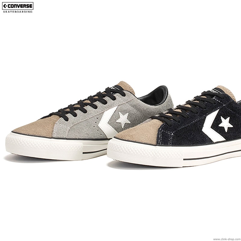 CONVERSE SKATEBOARDING "+ SERIES" PRORIDE SK OX + (BLACK��BEIGE��GRAY)