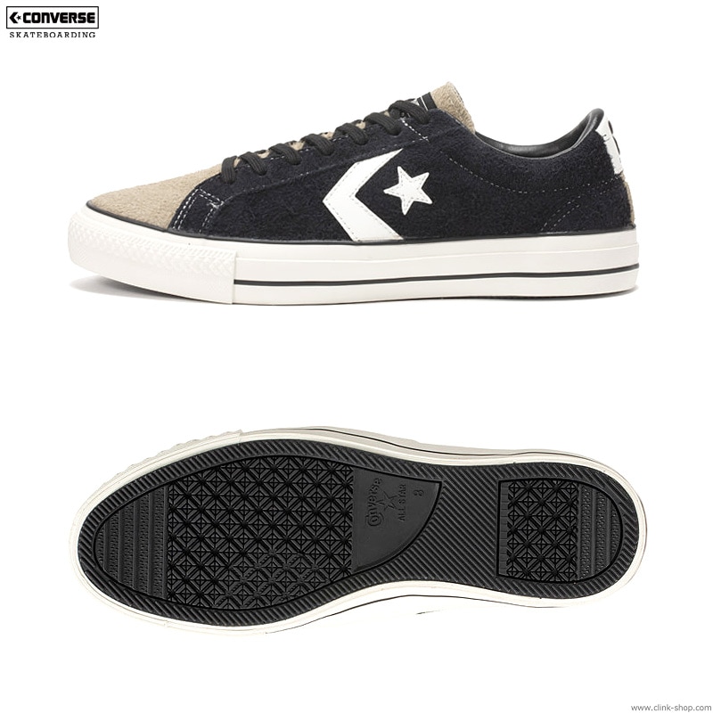 CONVERSE SKATEBOARDING "+ SERIES" PRORIDE SK OX + (BLACK��BEIGE��GRAY)