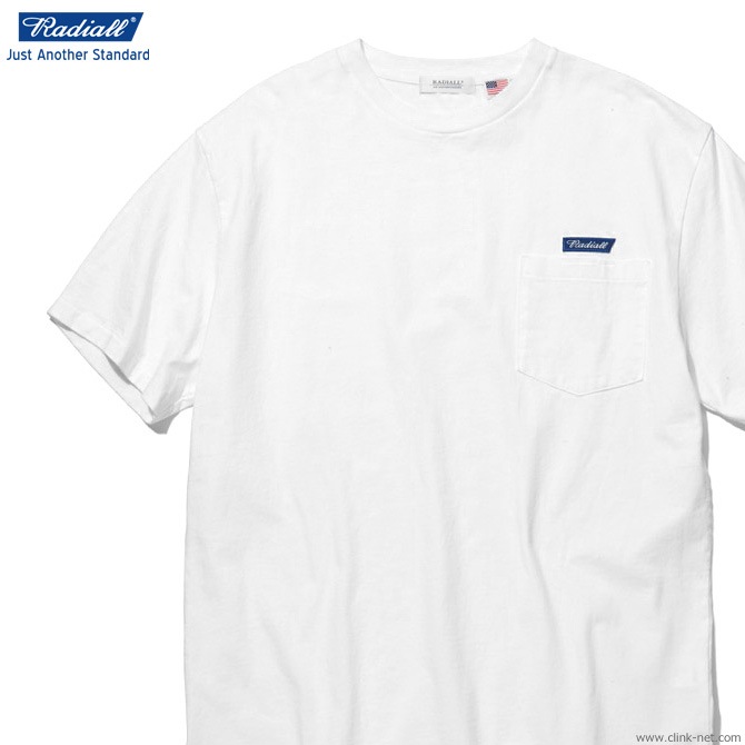 RADIALL FLAGS - CREW NECK POCKET T-SHIRT S/S (WHITE)