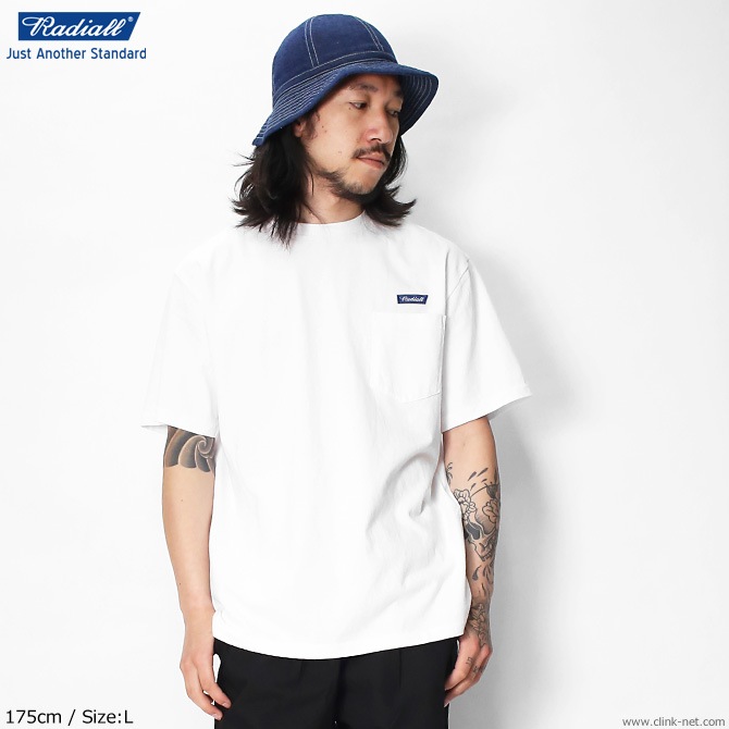 RADIALL FLAGS - CREW NECK POCKET T-SHIRT S/S (WHITE)