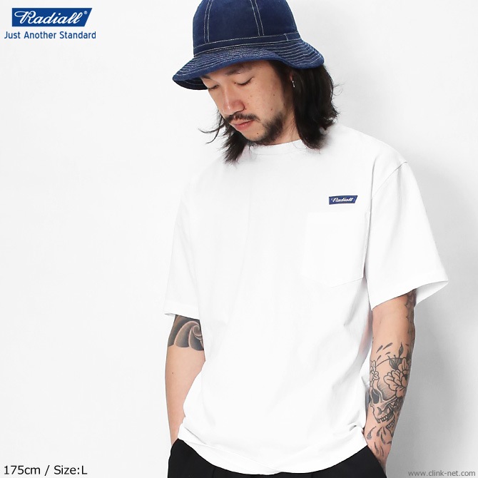 RADIALL FLAGS - CREW NECK POCKET T-SHIRT S/S (WHITE)