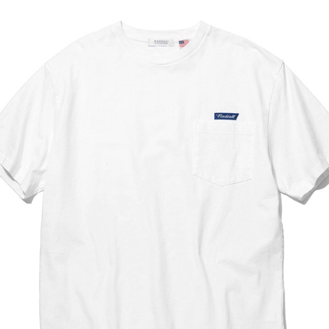 RADIALL FLAGS - CREW NECK POCKET T-SHIRT S/S (WHITE)