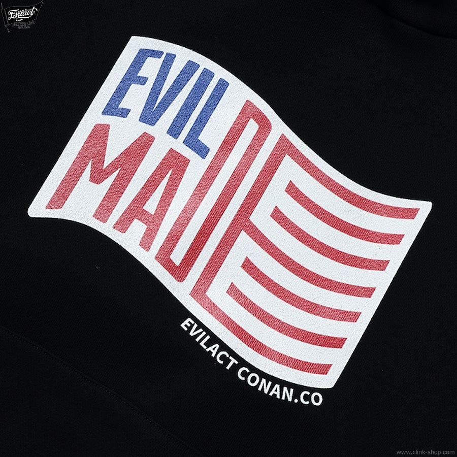 EVILACT HEAVY HOODIE (BLACK) [EA24-ACT2-T04]