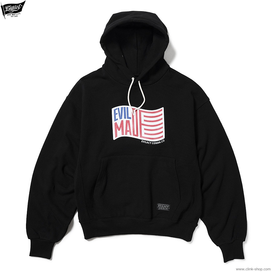 EVILACT HEAVY HOODIE (BLACK) [EA24-ACT2-T04]
