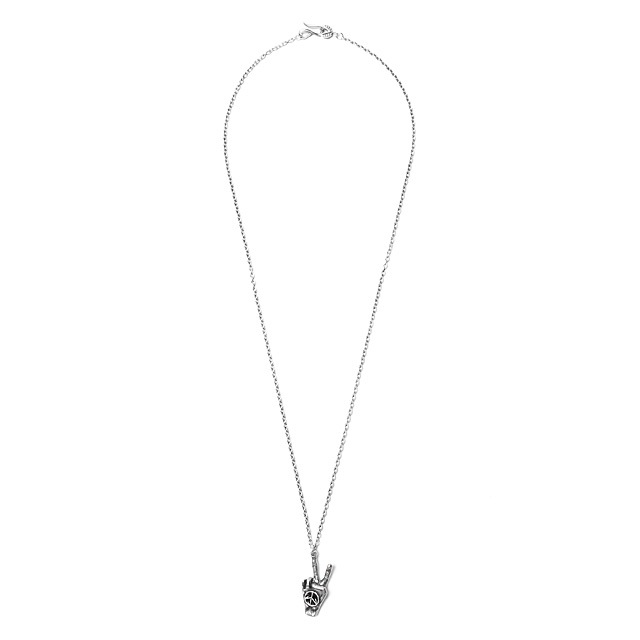 RADIALL PEACE SYMBOL NECKLACE (SILVER)