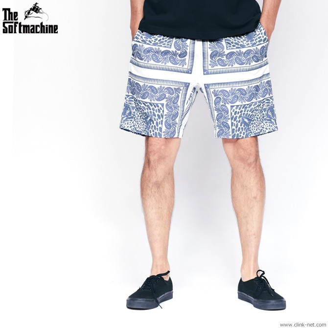 CLINK｜SOFTMACHINE BLEND BANDANA SHORTS (NAVY)｜東京・吉祥寺