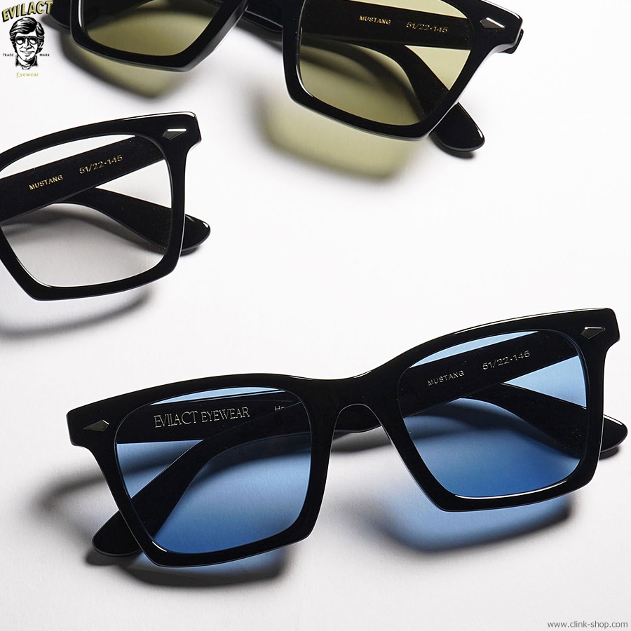 CLINK｜EVILACT EYEWEAR MUSTANG - BLACK/BLUE LENS [EAE24-21-03