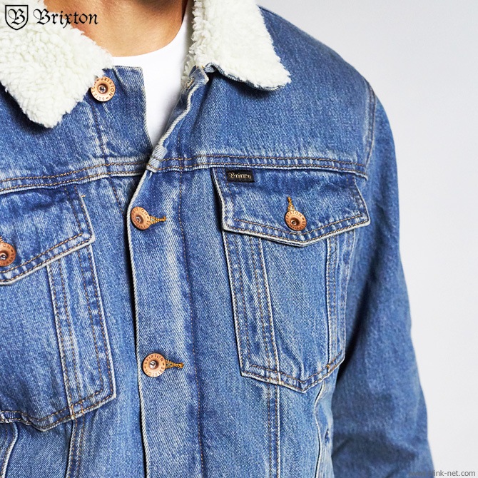 BRIXTON デニムジャケット M BRIXTON (ブリクストン) / デニムボアジャケット / CABLE SHERPA DENIM