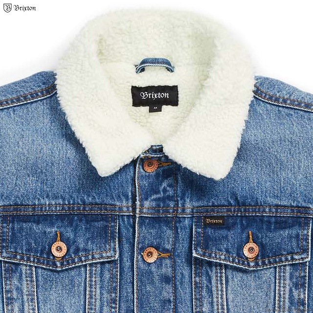CLINK｜BRIXTON CABLE SHERPA DENIM JACKET (WORM INDIGO)｜東京