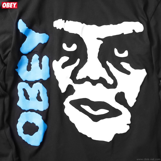 OBEY BASIC LONG SLEEVE TEE "THE CREEPER 2" (BLACK)
