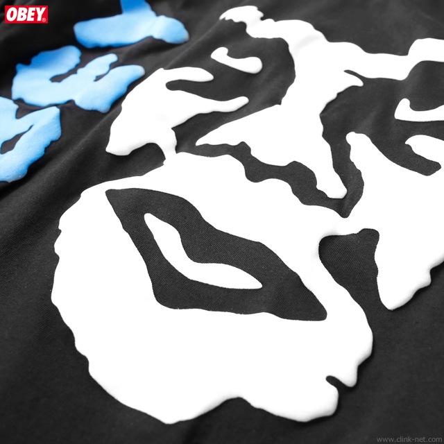OBEY BASIC LONG SLEEVE TEE "THE CREEPER 2" (BLACK)