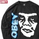 OBEY BASIC LONG SLEEVE TEE "THE CREEPER 2" (BLACK)