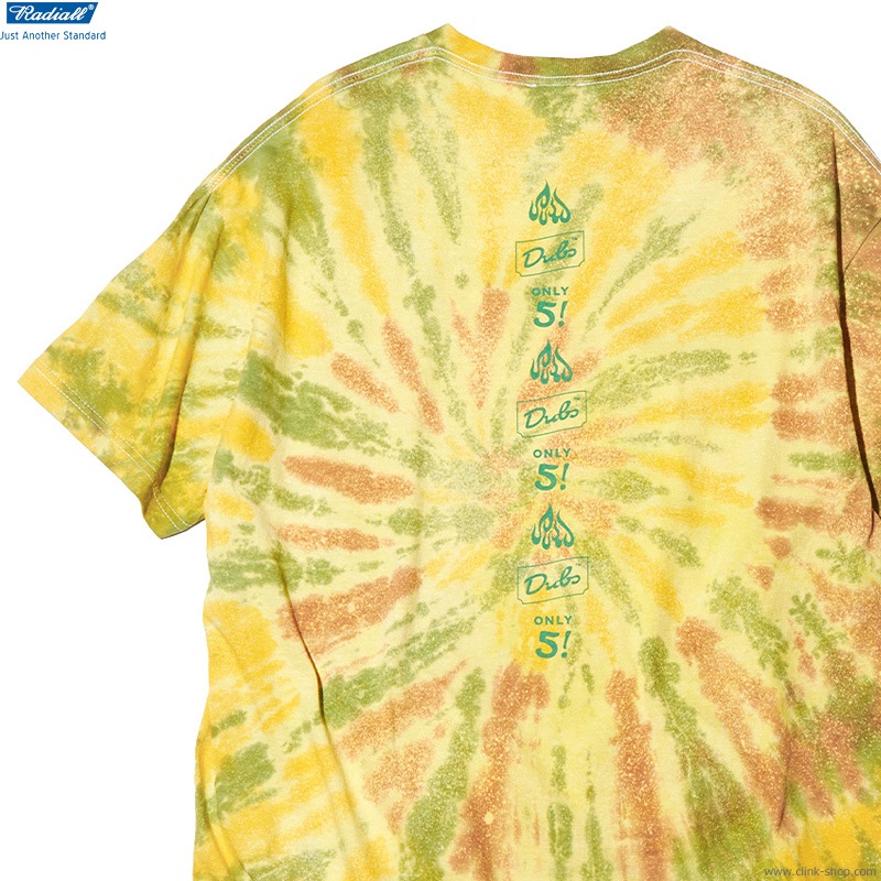 RADIALL MR.EASY - CREW NECK T-SHIRT S/S (YELLOW TIE-DIE) [RAD-22SS-TEE011]