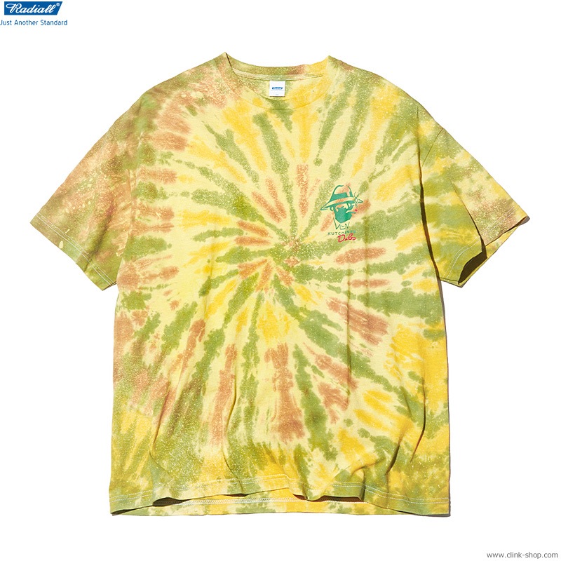 RADIALL MR.EASY - CREW NECK T-SHIRT S/S (YELLOW TIE-DIE) [RAD-22SS-TEE011]