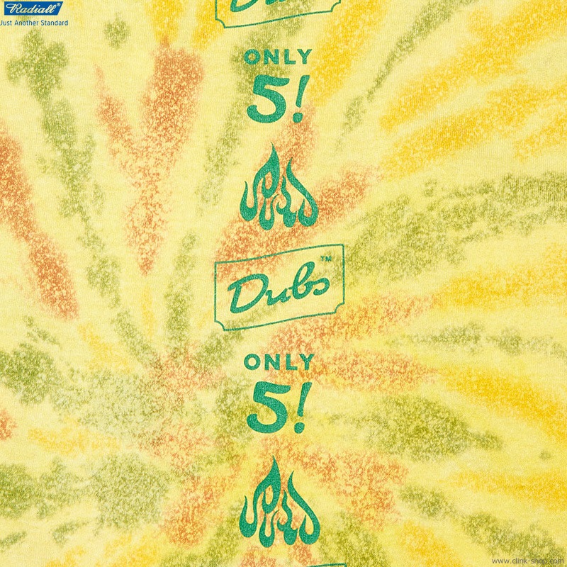 RADIALL MR.EASY - CREW NECK T-SHIRT S/S (YELLOW TIE-DIE) [RAD-22SS-TEE011]