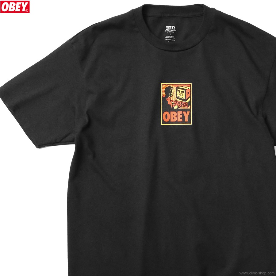 OBEY CLASSIC TEE "OBEY COMPUTER" (BLACK) [SHEPARD FAIREY COLLECTION]