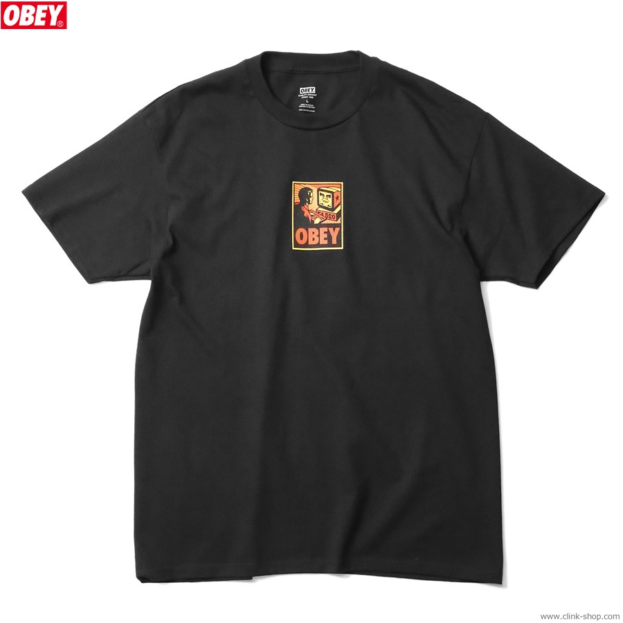 OBEY CLASSIC TEE "OBEY COMPUTER" (BLACK) [SHEPARD FAIREY COLLECTION]