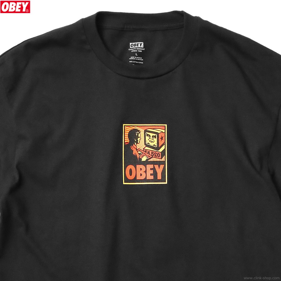 OBEY CLASSIC TEE "OBEY COMPUTER" (BLACK) [SHEPARD FAIREY COLLECTION]