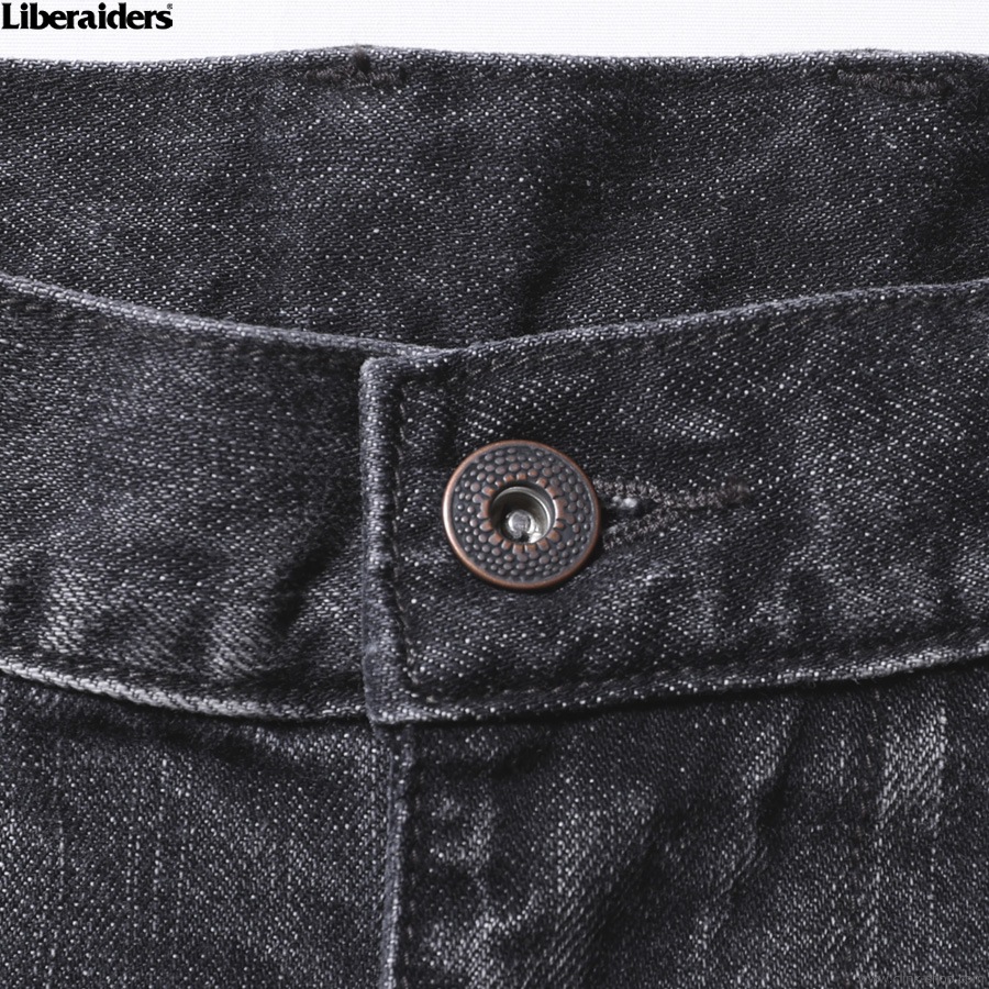 LIBERAIDERS DENIM CARGO PANTS (BLACK) #77709