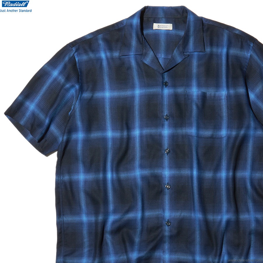 RADIALL EASY - OPEN COLLARED SHIRT S/S (MIDNIGHT NAVY) [RAD-23SS-SH009]