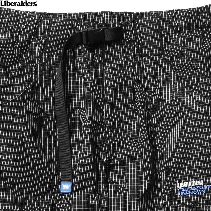 LIBERAIDERS GRID CLOTH UTILITY SHORTS (BLACK) #70801