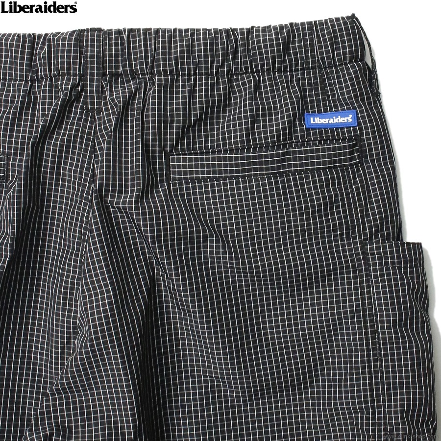 LIBERAIDERS GRID CLOTH UTILITY SHORTS (BLACK) #70801