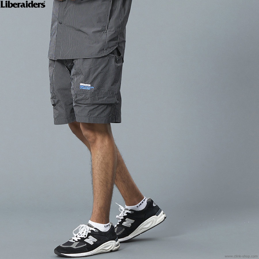 LIBERAIDERS GRID CLOTH UTILITY SHORTS (BLACK) #70801