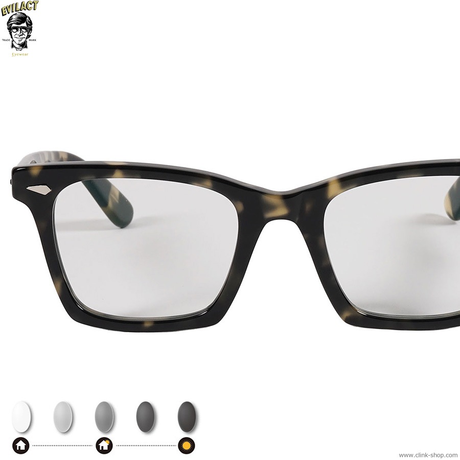 EVILACT EYEWEAR MUSTANG - BEIGE DALMATIAN/COLOR PHOTOCHROMIC SMOKE LENS [EAE24-21-06]