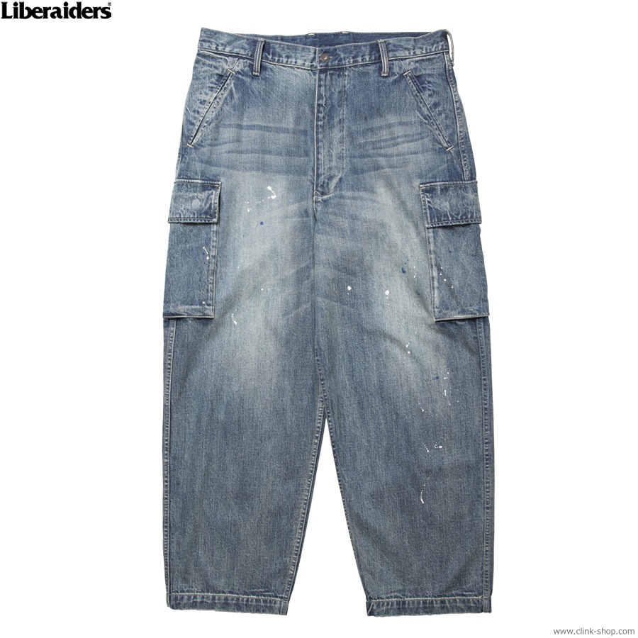LIBERAIDERS DENIM CARGO PANTS (BLUE) #77709